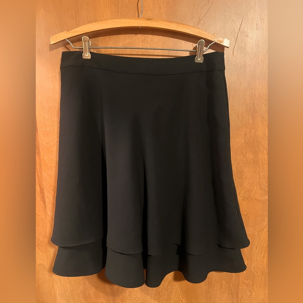 Kate Spade Black Layered Mid-length Dress Skirt Size 8
